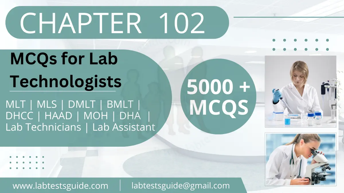 MCQs Chapter 102 (Biochemistry)