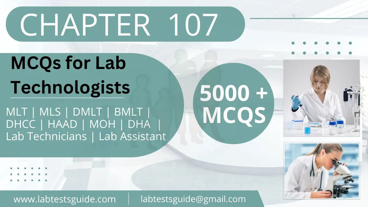 MCQs Chapter 107 (Biochemistry)